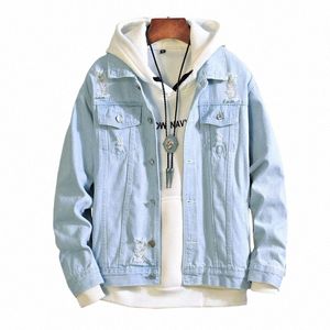 Spring Autumn Jeans Jacket Mens Bomber Jackets Men Hip Hop Man Vintage Denim Jacket Men Coat Fi Streetwear Denim Coats n7od#