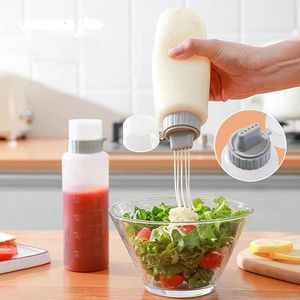 Storage Bottles 350ml 5 Holes Condiment Squeeze Bottle Kitchen Ketchup Mustard Clear Mayonnaise Honey Dispenser Sauce Container