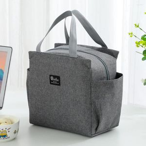 Sacos de armazenamento à prova d'água Oxford Thermal Lunch Bag Grande Capacidade Folha de Alumínio Refrigerador Portátil para Mulheres Box Picnic Food