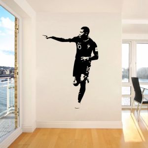 ステッカービニールアート取り外し可能なウォールステッカーフットボールプレーヤーサッカープレーヤールームデコレーション有名なプレーヤースターポスター壁画3677