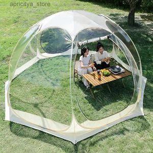 Tents and Shelters Portable spherical tent transparent camping tent 4-8 person star dome tent 360 degree panoramic window outside sun room tent24327