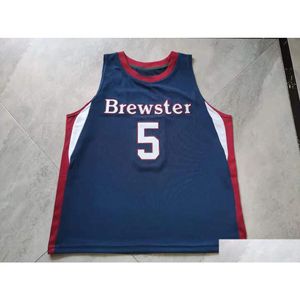 Üniversite Basketbol Nadir Jersey Erkekler Giyiyor Gençlik Kadınlar Vintage Brewster Academy Terrence Clarke Lisesi fenomleri Boyut S-5XL Özel Bir OT6fy