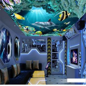 Wallpapers Wellyu Custom Three-dimensional Po Wallpaper 3d Murals Underwater World Dream Stereo Zenith Ceiling