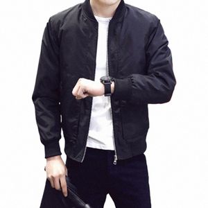 modern Black Slim Fit Stand Collar Jacket Coat for Men, Thin and Lightweight, Lg Sleeve, Sizes M~2XL, Made of Polyester t7gJ#