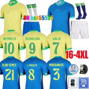 brazils soccer jerseys brasil Copa America Cup NEYMAR VINI JR Kids Kit Sets 2025 BRasIL National Team Football Shirt 24/25 Home Away Player Version RODRYGO