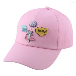 Ball Caps Teen Women's Cute Pink Baseball Cap With Patch Fashion Dad Hat HipHop Adjustable Tree