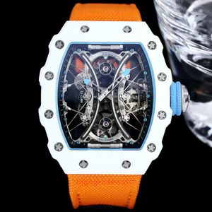 2024 YS Factory Men's WatchRM53-01 Upgraded size 43X49X16mm tourbillon movement scratch resistant sapphire explosion-proof film rubber strap