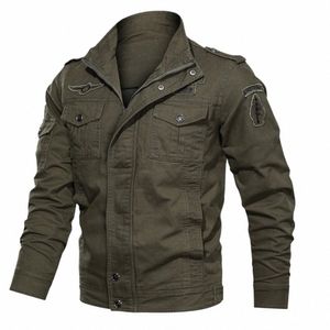 Куртка ВВС Мужская флисовая армейская куртка-бомбер плюс размер 6XL Винтаж Весенне-зимняя повседневная куртка-карго Jaqueta Masculina c2hL #