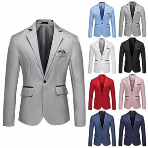 Formalny swobodny płaszcz lapowy dla busin mężczyzn Blazer Męska kurtka Formal Casual Lapel Rat