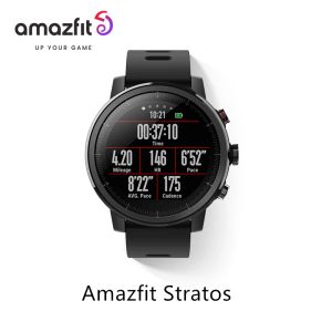 Watches Amazfit Stratos 2 Smart Fitness Sport Watch för Android iPhone 5atm Vatten Proof Bluetooth Musik Inbyggd GPS 95 Nya utställningar