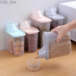 Storage Bottles Jars Kitchen Dry Grain Storage Tank Transparent Plastic Rice Bucket Food Storage Tank Multi-functional Sealed Storage Containers 240327