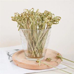 Forks Disposable Knot Signature Fancy Bamboo Stick Fruit Hamburger Flower String Artistic Creativity Dining Elegant Tableware