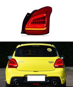 Światło ogona samochodu dla Suzuki Swift LED Signal Turght Tailglight 2017-2021 Tylna lampka hamulca hamulca z tyłu