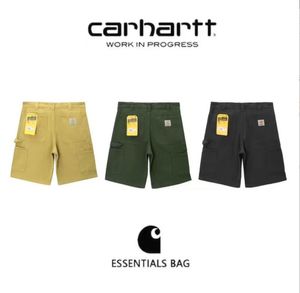 Mäns plusstorlek Shorts B147 Workwear Canvas Multi Pocket Shorts Belt Casual Loose Men's and Women's Half Len Long Pants Trendy