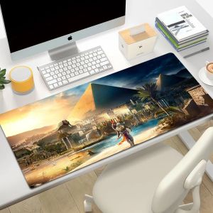 Pedler Assassins Mouse Pad Creed Oyun Aksesuarları Anime Büyük XXL 100x50cm Bilgisayar Masa Aksesuarları Kauçuk Halı Serin Çevre Birimleri