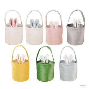 Storage Baskets Bunny Ears Basket Kids Party Gift Bags Party Supplies Baby Showers Reusable Easter Egg Basket Easter Gift Easter Rabbit Tote Bag