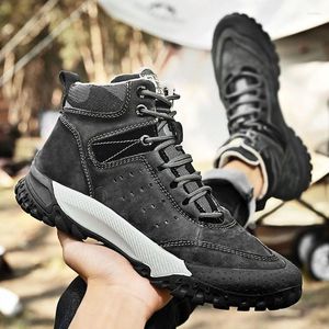 Casual Shoes Autumn And Winter Mountaineering Men's Outdoor Anti Slip Lightweight Durable Desert Hiking For Men