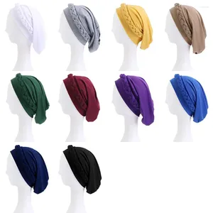 Halsdukar elastisk mode kvinnlig bandana huvudduk bohemisk stil turban kepsar huvud halsduk wrap muslim hijab