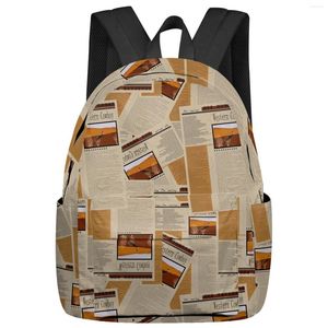 Backpack Spaper Western Cowboy Women Man Backpacks Waterproof Travel School For Student Boys Girls Laptop Book Pack Mochilas