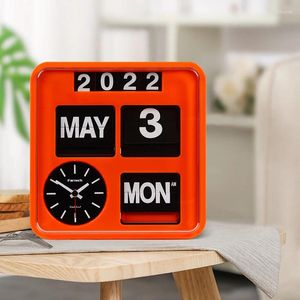 Relógios de mesa Fartech 18cm Mini Flip Clock Elegante Escritório Personalizado