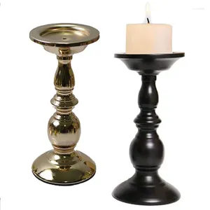 Candle Holders Black/gold Holder For Pillar Candlestick Stand Halloween Easter Farmhouse Fireplace Home Table Centerpiece Decorative