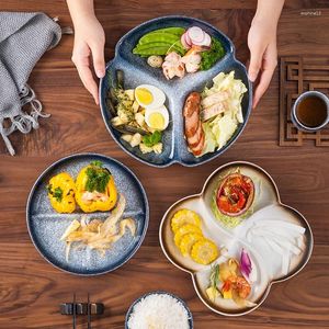 Zestawy herbaciarni japońska talerz w stylu w stylu japońskim domowym śniadanie ceramiczne dla jednej osoby do zjedzenia 2024 Podział zastawy stołowej trzy talerze