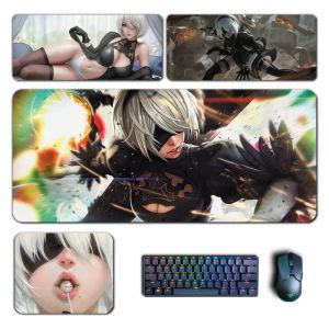 Pads Gaming Nier Automata 2b Sexy Large Mouse Pad YoRHa No.2 Type B Mousepad Computer Laptop Gamer Pad PC Gaming Accessories Desk Mat