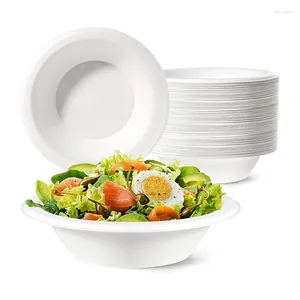 Bowls Disposable 50 Pack Sugarcane Compostable Soup For Party BBQ Picnic 680Ml