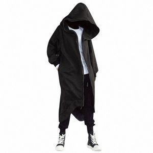 fi Unisex Lg Ärmel mit Kapuze Nazgul Lg Mantel Reißverschluss Fleece gefüttert Lg Hoodie Heißer Verkauf Dropship n03w #