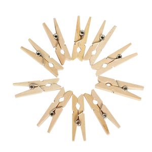 Doğal Ahşap Klipler Fotoğraf Kelepçesi Clothespin DIY Düğün Partisi Zanaat Dekorasyon Klipsi Pegs 25/35/45/60/72mm