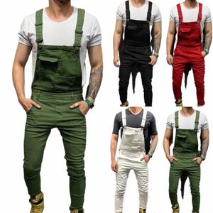 Verão novo masculino disred denim carpenter macacão bib macacões motos biker jean lg harajuku macacão streetwear plus size b6Rk #