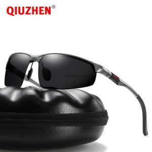 Herren-Aluminium-Magnesium-Halbrahmen-Sonnenbrille, Outdoor-Sport-Sonnenbrille, polarisierte Laufbrille, Fahrradfahren 3121