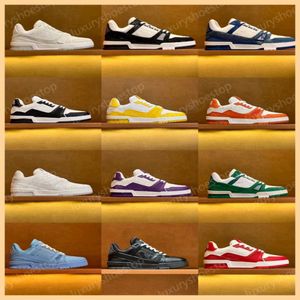 Men Women Casual Shoes Leather Designer Luxury Black White Pink Red Blue Yellow Green Mens Womens Trainers Sports Sneakers Fashion Shoe