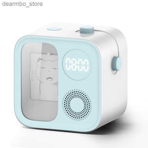 Schreibtisch Tischuhren Nette Katze Atuo Flip Clock Cartoon Grün Rosa Farbe Tischuhr USB Power Schlaf Sechs Sätze Alarm Desktop Geschenk für die Kinder24327