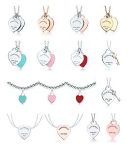 designer amor coração pingente colares de luxo mulheres colares 925 jóias de prata aniversário presente de natal casamento declaração pulseira w3947455