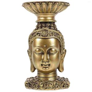 Ljushållare Buddha Staty/God Candlestick Decor Mediterande figur hartslamphållare