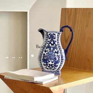 Vasos Vaso de Porcelana Azul e Branca