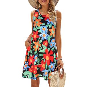 Vietido Skims Sexy Devise Dresses Summer Dresses Crew Neck Abiti bohémien con manica Sleeveless Casuale Uxury Dress Abito Vietidos De Mujer Abiti da donna