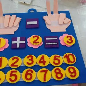 新しいインテリジェンスおもちゃの子供モンテッソーリおもちゃ指フィンガー番号数学おもちゃの子供たちは幼児のために早期学習を数える30*30cm 24327を開発します