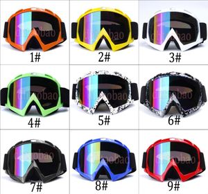 Moq1pcs Unisex Fashion Skiing Motorcycle Goggles Outdoors Sports Sunglasses Windproof CrossCountry Antifog Glasses 9 Colors 5057840