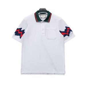 남성용 폴로 셔츠 디자이너 폴로 셔츠 남자 고급스러운 짧은 슬리브 라벨 캐주얼 티셔츠 패션 고품질 순수한 면화 스포츠 자수 아시아 크기 M-3XL GC29