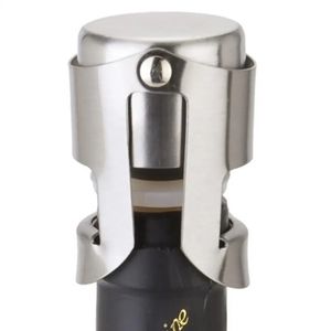 2024 Portable Stainless Steel Champagne Stopper Cork Sparkling Wine Bottle Plug Sealer Push-type Inflatable Champagne Plug Cap