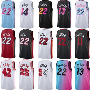 Miamis Heats 22 Maglie da basket personalizzate Jimmy Butler Bam Adebayo Jaime Jaquez Terry Rozier III Dwyane Wade Tyler Herro Kevin Love Josh Richardson Maglia da uomo City