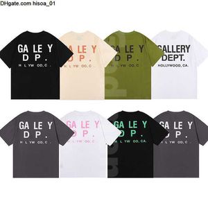 T-Shirts Galeryse Herren Damen Designer-T-Shirts Baumwolle Tops Mann Freizeithemd Luxurys Kleidung Street Shorts Ärmelkleidung S-XL