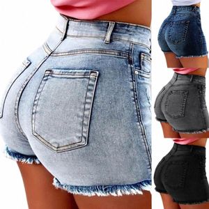 2020 Summer Hot Shorts Women Jeans High Waist Denim Shorts Fringe Frayed Ripped Denim Shorts for Women Hot with Pockets 74Eb#