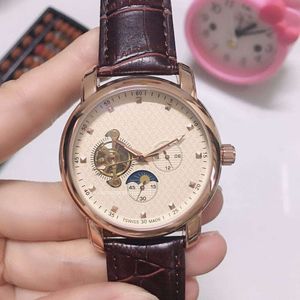 Projektant zegarek Wysokiej jakości klasyczny automatyczny zegarek mechaniczny Lao Brand Tourbillon Calendar Męski zegarek mechaniczny