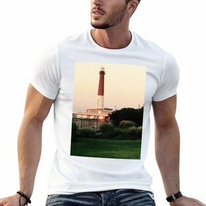 Barnegat Light House, Jersey Shore, LG Beach Island, NJ T-shirt estetyczne ubrania Zwyczajowe waga ciężka T-koszulka Z6M8#