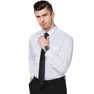 Nowa odporna na zmarszczki męska koszula LG Dr Slim-Fit Free Iring Social Busin Formalne zużycie łatwe do zadbania o Q239#