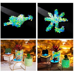 Decorazioni da giardino 100 pezzi Pietre luminose Multifunzione che si illuminano al buio Ciottoli Rocce luminose Riutilizzabili per Patio da giardino