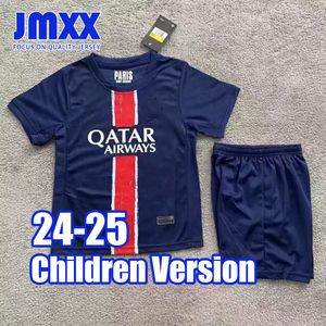 JMXX 24-25 PSGes Kit de camisa de futebol infantil, uniformes infantis, camisa de futebol 2024 2025, top e shorts, versão infantil